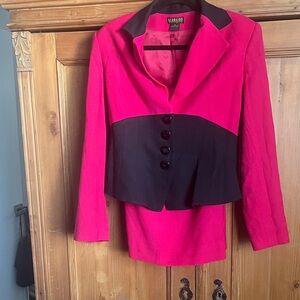 Georgiou Women's Vibrant Pink and Black Blazer